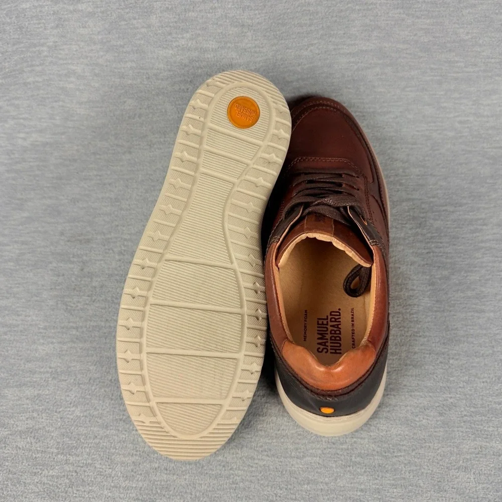 Samuel Hubbard Olema Sneaker Mens 7.5 M Brown Antique Leather Sneakers Lace-Up